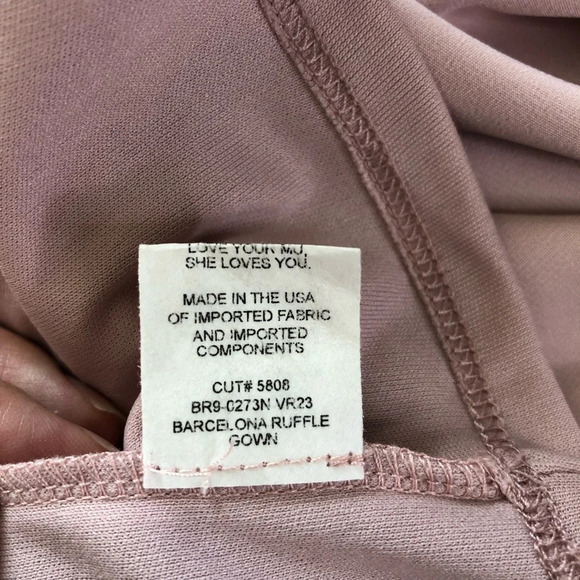 Show Me Your Mumu Pink Barcelona Ruffle Hem Gown Medium - Picture 9 of 9